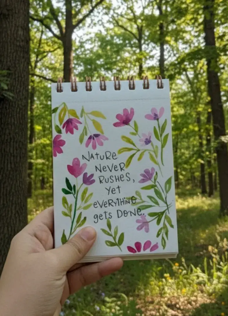 Nature never rushes yet everything gets done.